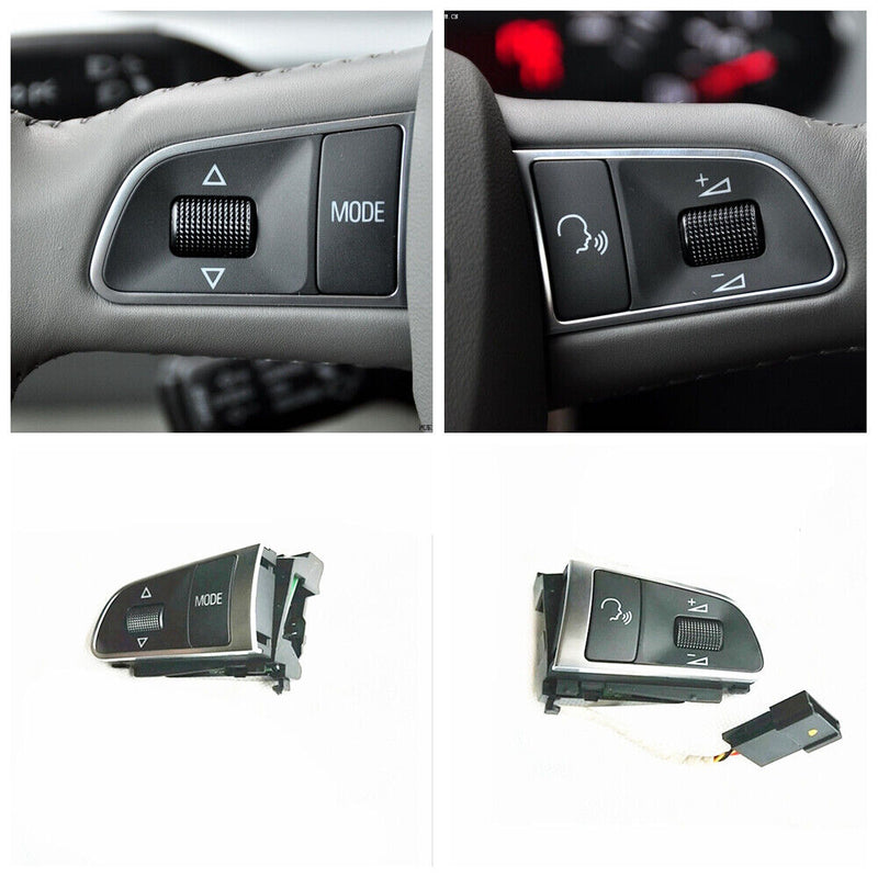 R&L Steering Wheel MFSW Control Switch 4E0951527AE/H for Audi 2010-2012 A3