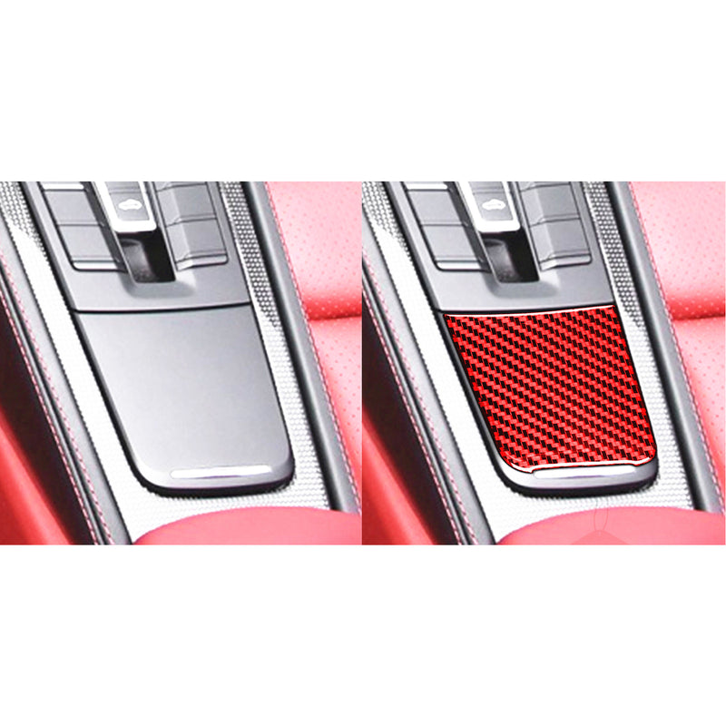 WXZOS Carbon Fiber Cigarette Lighter Cover Trim for Porsche 718 Boxster 982 2017-2025