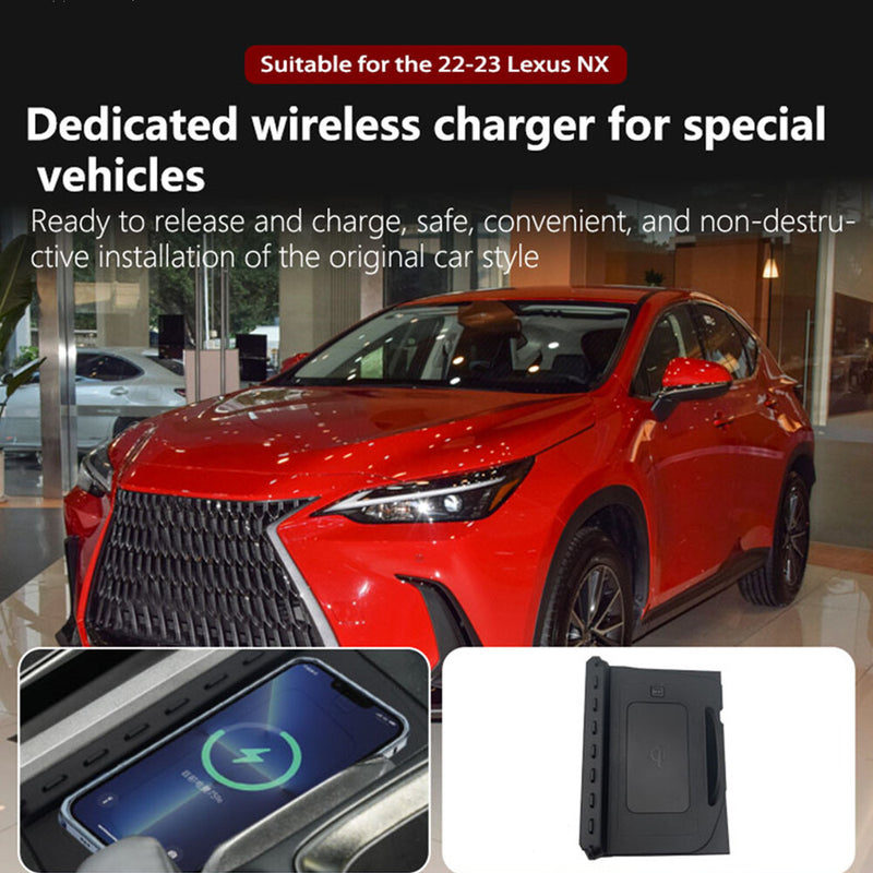 WXZOS Center Console Wireless Fast Charging Pad for Lexus NX250 NX350/450 2022-2023