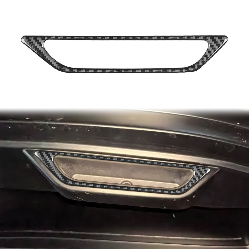 WXZOS Genuine Carbon Fiber Rear Trunk Lid Handle Trim for Chevrolet Corvette C8 2020+