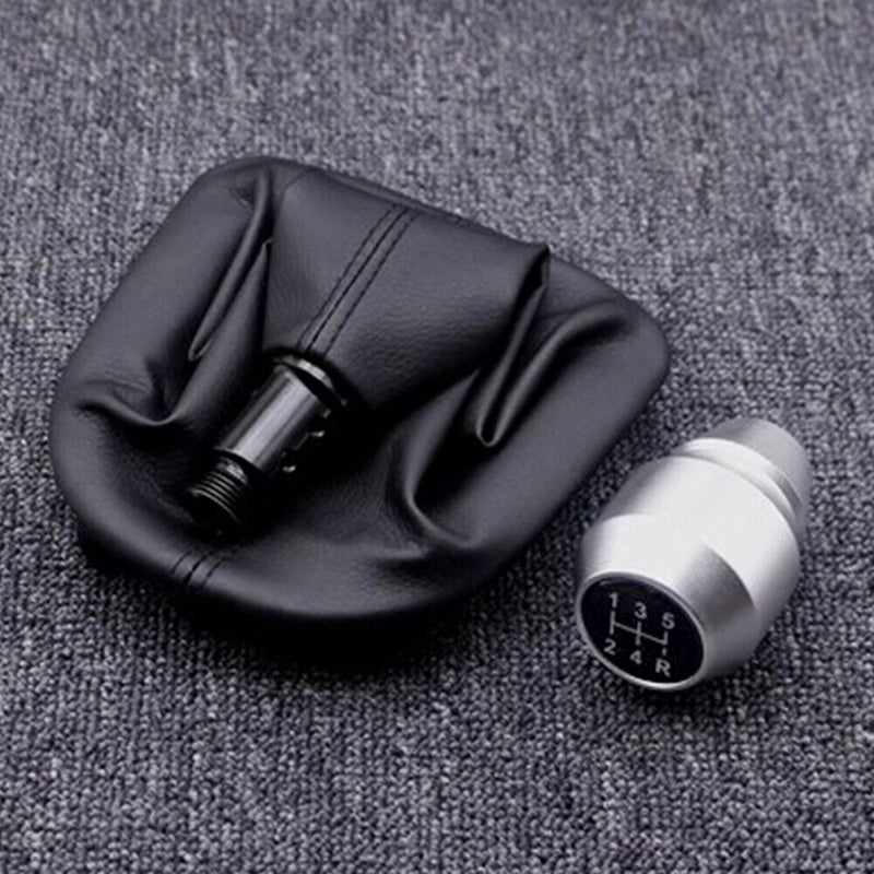 5Speed Aluminum Alloy Gear Shift Knob w/Gaitor Boot for Peugeot 307 2004-2012 MT