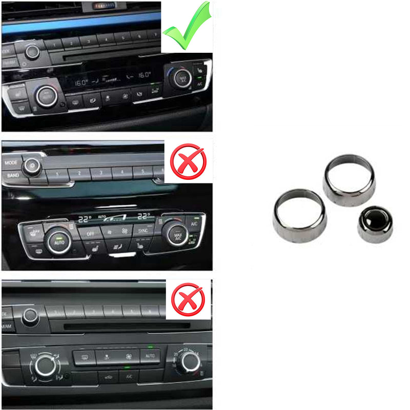 WXZOS FM A/C Temperature Control Button Knob Trim Cover for BMW 1Series F20 2013-2018