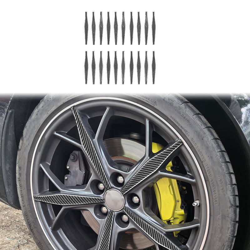 WXZOS Genuine Carbon Fiber Wheel Rim Trim Strip for Chevrolet Corvette C8 2020-2024