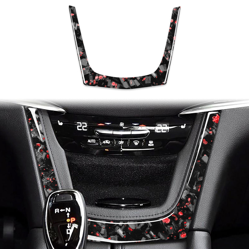 WXZOS Genuine Carbon Fiber Dashboard Center Console Trim for Cadillac XT5 2016-2017