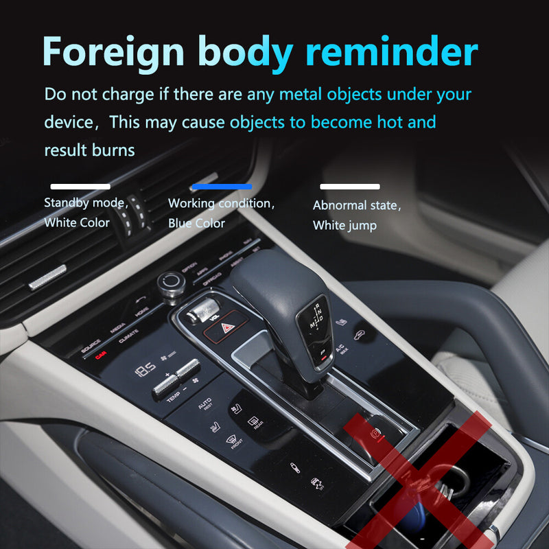 WXZOS Center Console Phone Wireless Fast Charging Pad for Porsche Cayenne 2018-2023