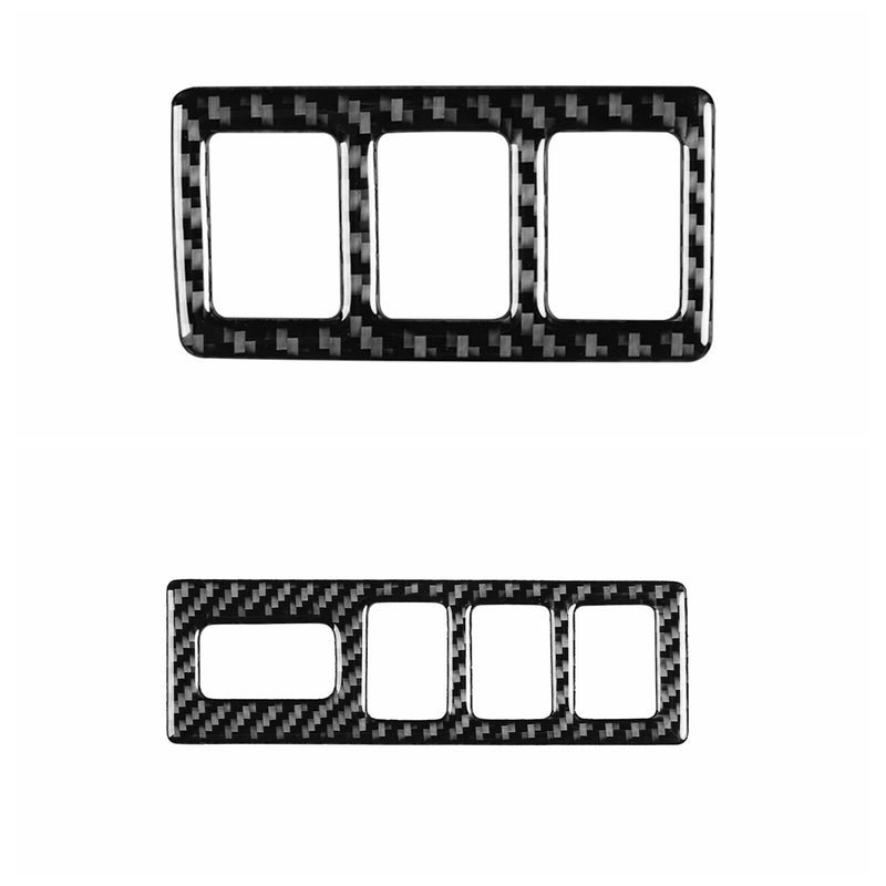 WXZOS Genuine Carbon Fiber Driver Side Dashboard Switch Trim for Toyota Tundra 2007-13