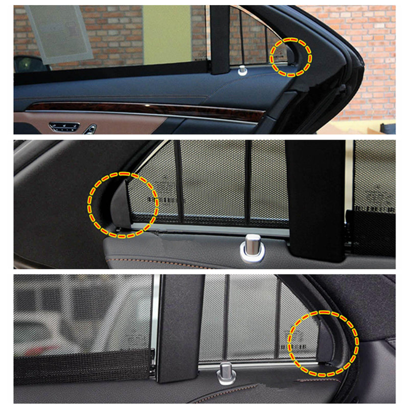 WXZOS Rear Door Window Triangular Curtain Blind Bracket for Benz W222 S-Class 2014-20