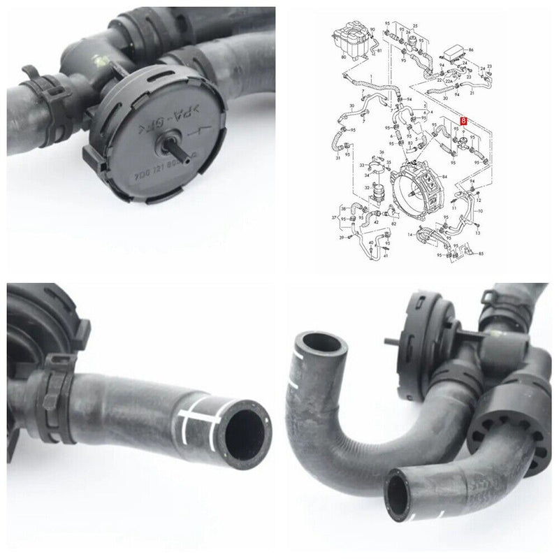 Coolant Hose With Valve 95810637402 for Porsche Cayenne 3.0L 2011-2014