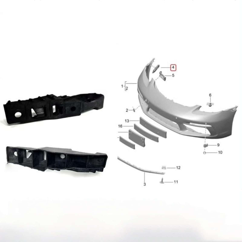 WXZOS Front Bumper Fastener Bracket Retainer for Porsche 718 Boxster (982) 2017-2024