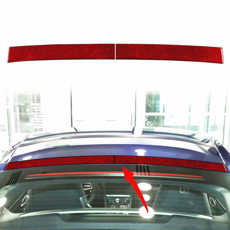 WXZOS Genuine Carbon Fiber Rear Roof Window Trim for Porsche 718 Boxster 2017-2024