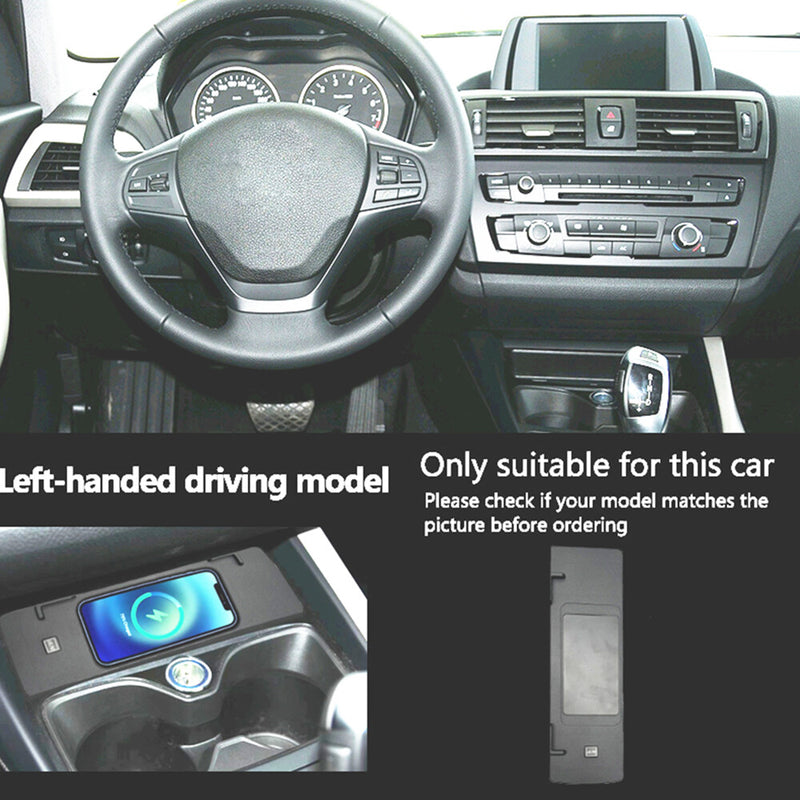 WXZOS Center Console Phone Wireless Fast Charging Pad for BMW 1series F20 2013-2016