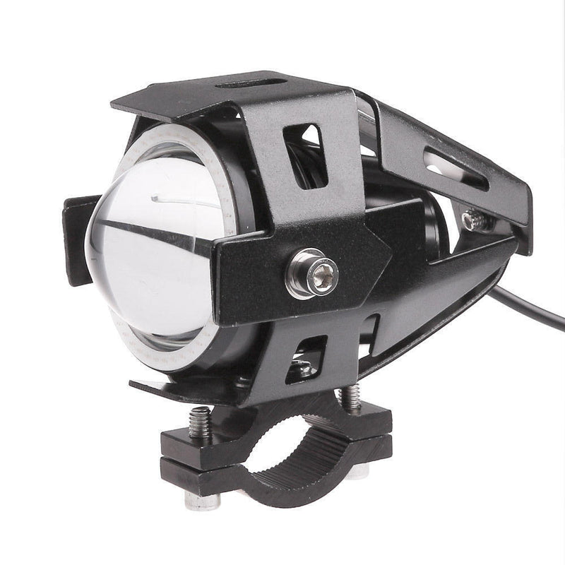 125W Angel Eyes Light Motorcycle Headlight LED Fog Spotlight with Switch