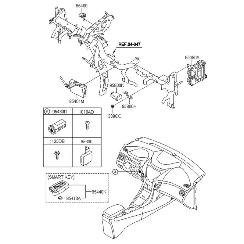 95430-3X000 Engine Start Stop Switch Button for Hyundai Elantra Avante 2011-2013