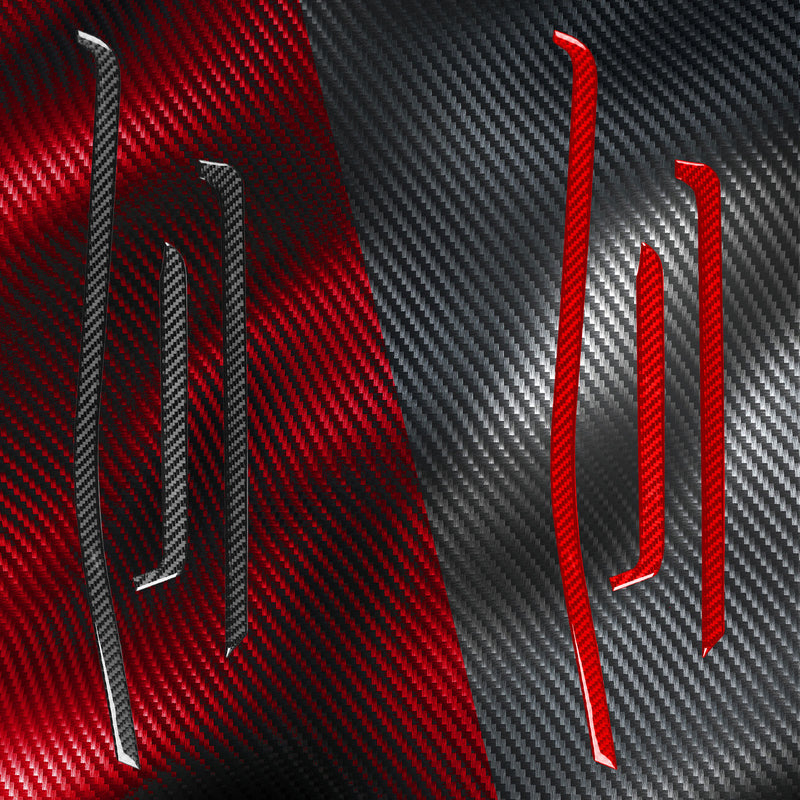 WXZOS Genuine Carbon Fiber Dash Center Vent Trim for Chevrolet Corvette C8 2020-2024