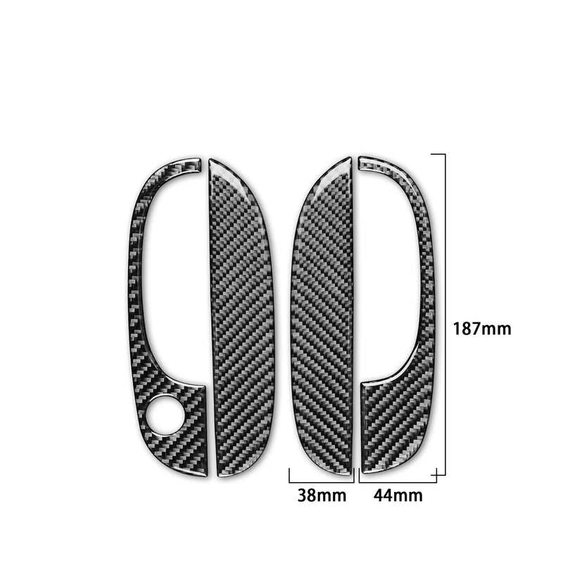 WXZOS Genuine Carbon Fiber Exterior Door Handle Trim for BMW Z4 E85 2003-2008