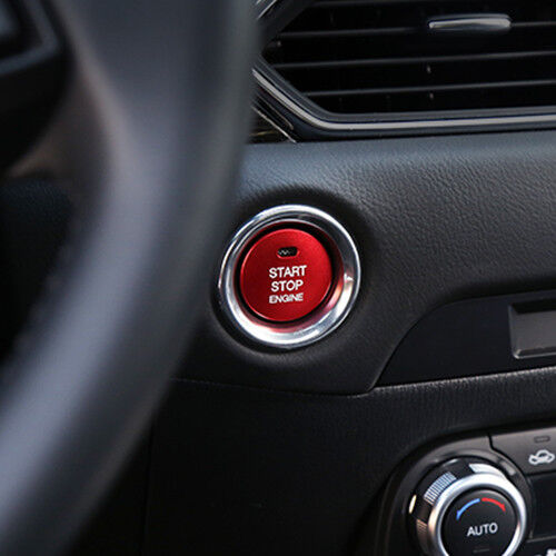 Red Engine Start / Stop Push Button Cover Trim For Mazda CX-5 MX5 2012-2018