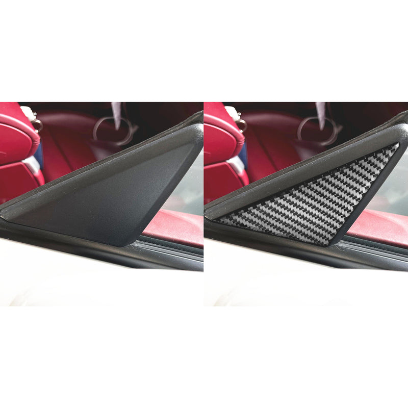 WXZOS Genuine Carbon Fiber A-Pillar Cover Trim for Porsche 718 Cayman (982) 2017-2025