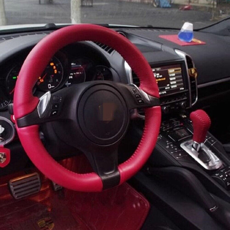 Authentic Leather Steering Wheel Protective Cover for Porsche 911 2012-2015