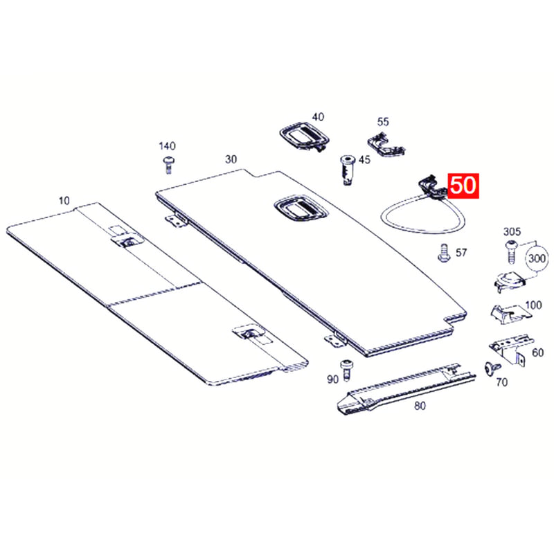 WXZOS Rear Luggage Floor Cover Release Handle for Mercedes-Benz W246 B-Class 2012-2019