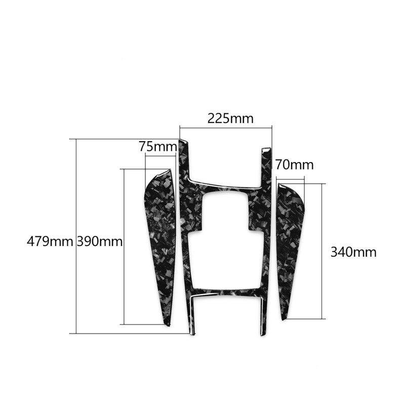 WXZOS Genuine Carbon Fiber Gear Shift Lever Panel Trim for Audi A6 C6 S6 RS6 2005-2011
