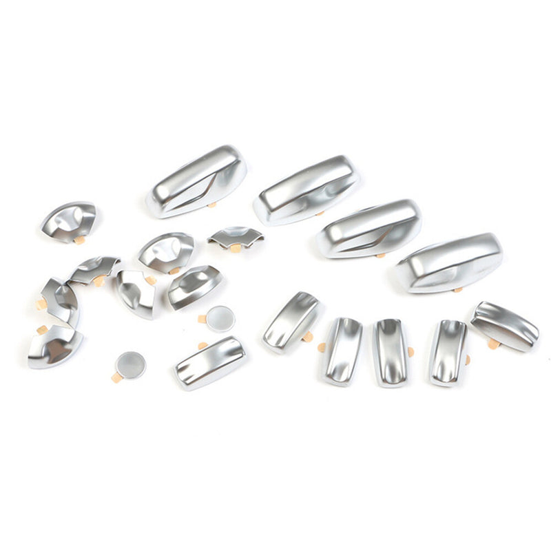 WXZOS 1PC Seat Adjustment Button Cover Trim Chrome Sticker for Porsche Cayenne 2022-24