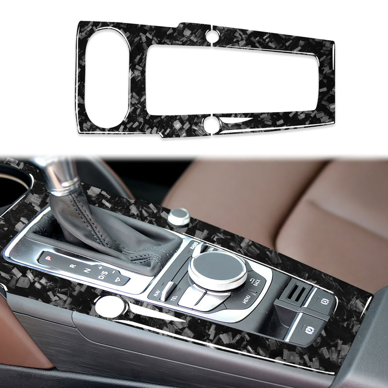 WXZOS Genuine Carbon Fiber Gear Shift Lever Panel Trim for Audi A3 S3 RS3 2014-2018