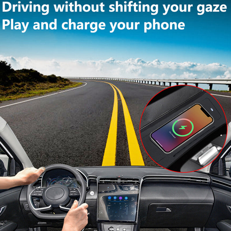 WXZOS Center Console Phone Wireless Fast Charging Pad for Hyundai Tucson 2021-2023