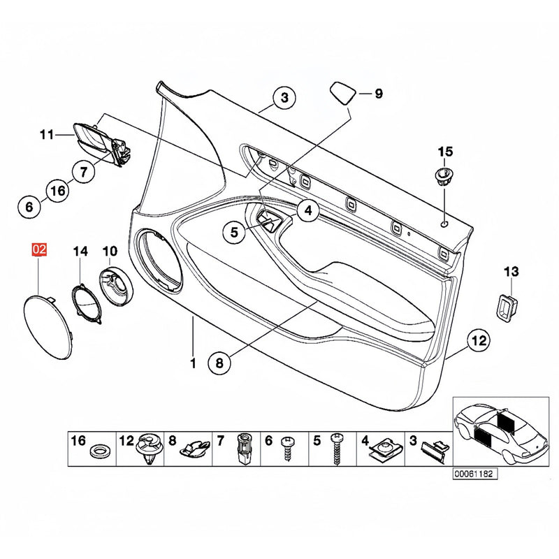 WXZOS Front Door Speaker Grille Cover Trim Replacement for BMW E46 3Series 1998-2004