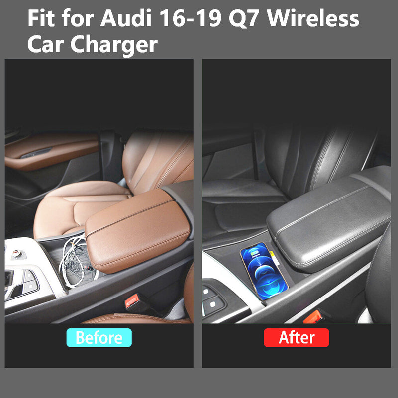 WXZOS Center Console Phone Wireless Fast Charging Pad for Audi Q7 SQ7 2016-2019