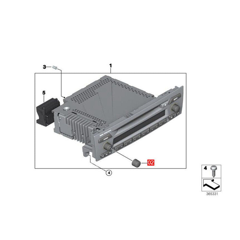 ¦µ8mm Radio Volume Control Rotary Knob 9231059 for BMW X3 F25 2011-2016