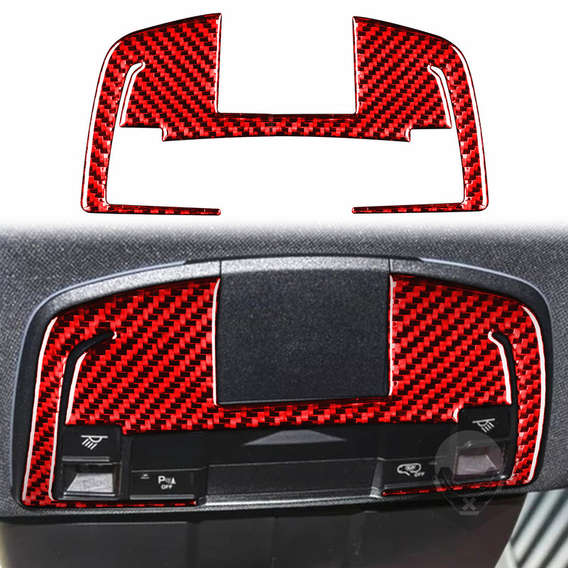 WXZOS Genuine Carbon Fiber Dome Reading Light Trim for Porsche 718 Cayman 2017-2024