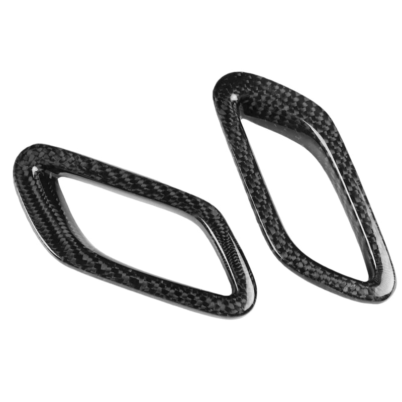 WXZOS Car  Carbon Fiber Side Fender Vent Trim for Maserati GranTurismo (M145) 2009-19