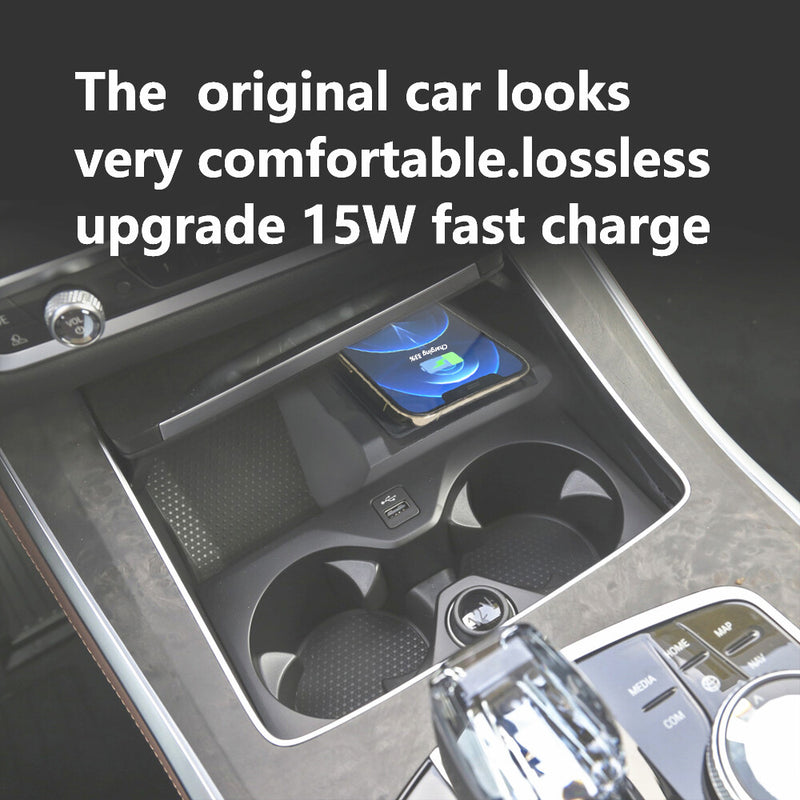 WXZOS Center Console Phone Wireless Fast Charging Pad for BMW X6 G06 F96 2019-2020
