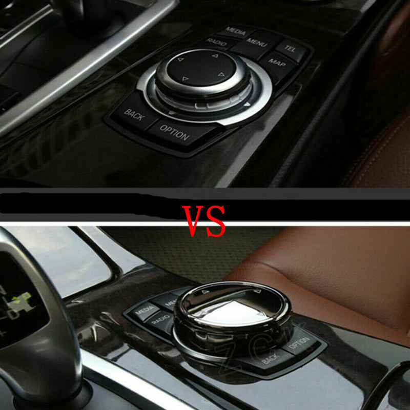 Ceramic Multimedia IDRIVE Button Knob Cover for BMW 5 Series 2010-13 F07 F10 F11