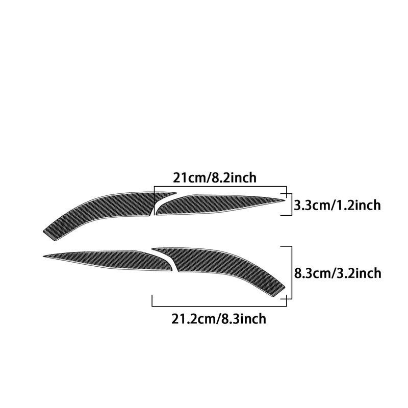 WXZOS Genuine Carbon Fiber Side Wing Mirror Trim for Mercedes W206 C-class 2022-2024