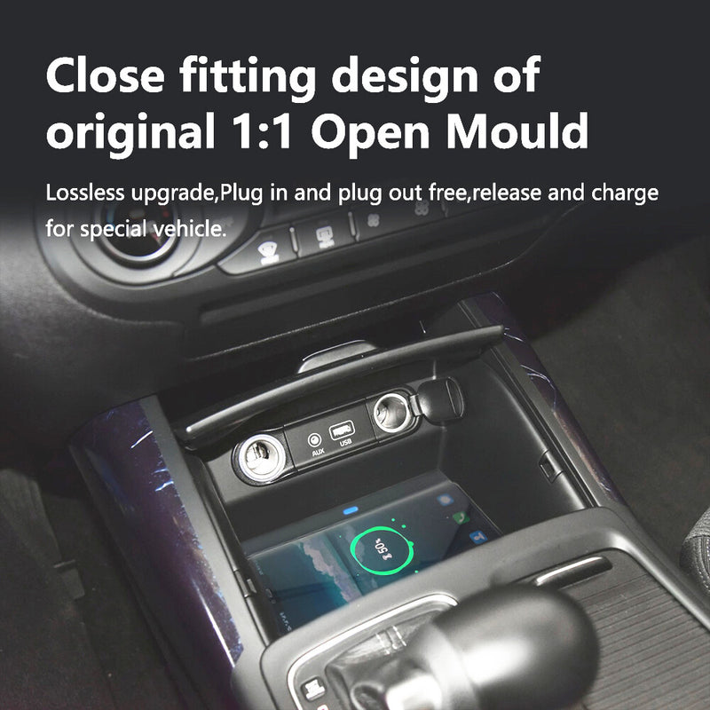 WXZOS Center Console Phone Wireless Fast Charging Pad for Kia Sorento 2015-2018