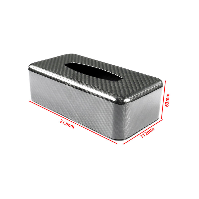 WXZOS 1PC Genuine Carbon Fiber ‌Facial Tissue Storage Box for All car