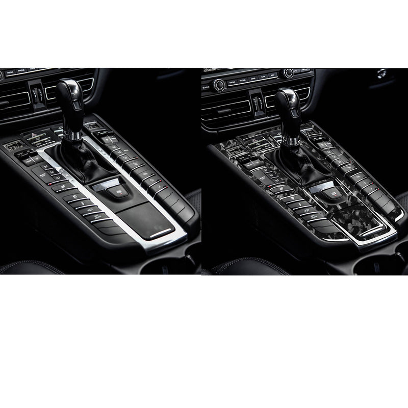 WXZOS Genuine Carbon Fiber Center Console Panel Trim for Porsche Macan (95B) 2014-2021