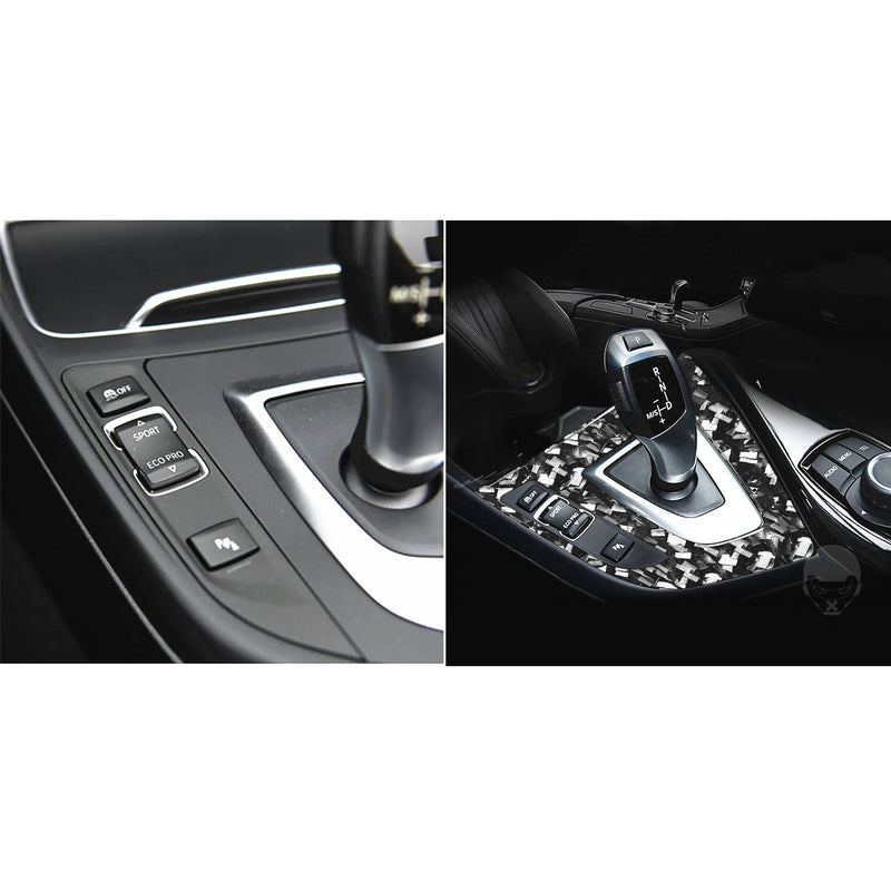 WXZOS Genuine Carbon Fiber Gear Shift Lever Panel Trim for BMW F20 1 series 2012-2015