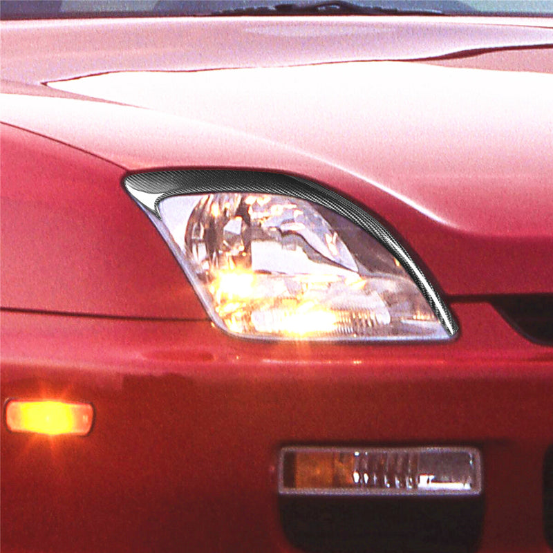 WXZOS Genuine Carbon Fiber Headlight Eyebrow Trim Cover for Honda Prelude 1997-2001