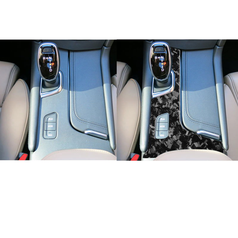 WXZOS Genuine Carbon Fiber Gear Shift Knob Lever Panel Trim for Cadillac XT5 2016-2017