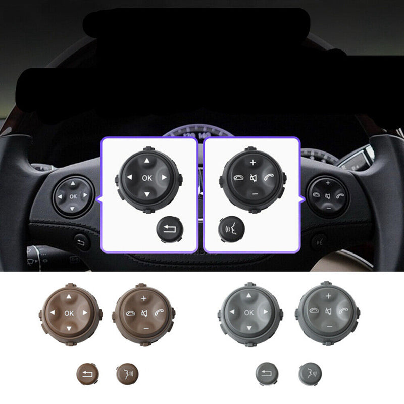 R&L Gray Steering Wheel Switch Button for Mercedes-Benz W221 S 2006-2009