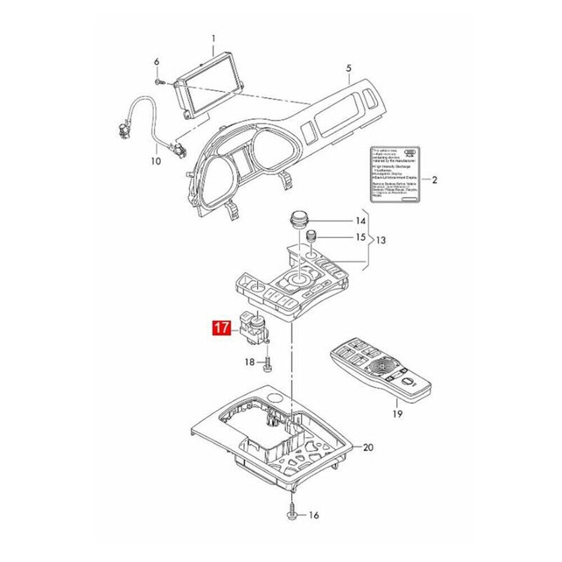 Engine Ignition Start-Stop Switch Button Cap Repair Kit for Audi Q7 2010-2014