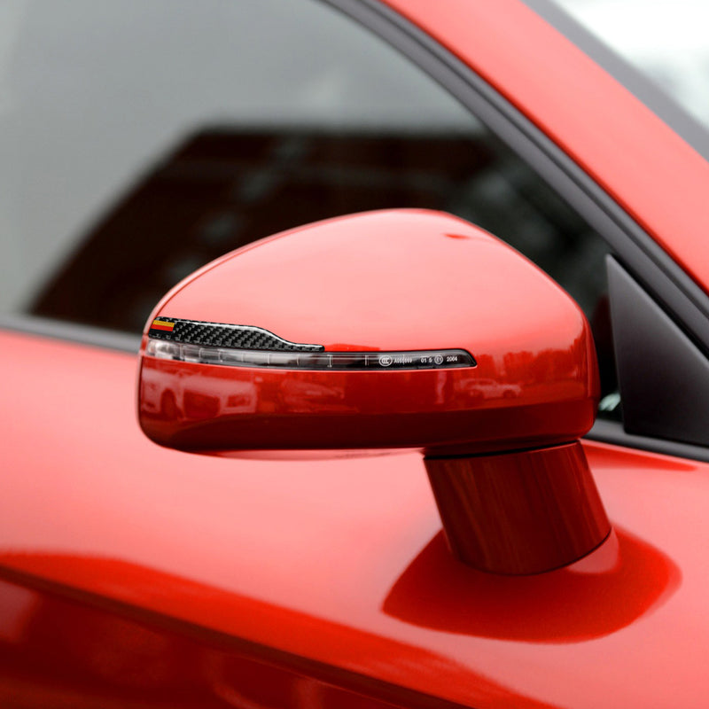 WXZOS Genuine Carbon Fiber Rear View Mirror Anti-Collision Sticker for BMW 2012-2018