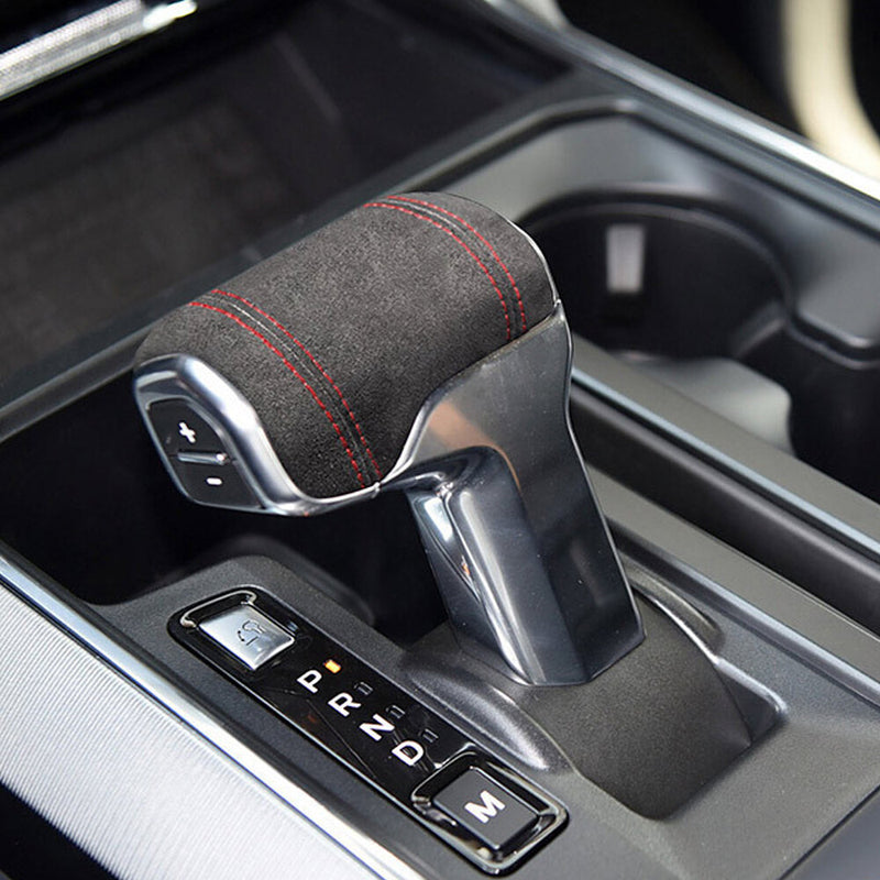 WXZOS Suede Leather Gear Shift Knob Cover Replacement for Ford F-150 2021-2024
