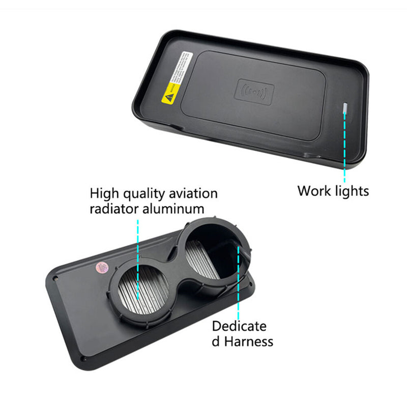 WXZOS Center Console Wireless Fast Charging Pad for Renault Clio 2013-2018