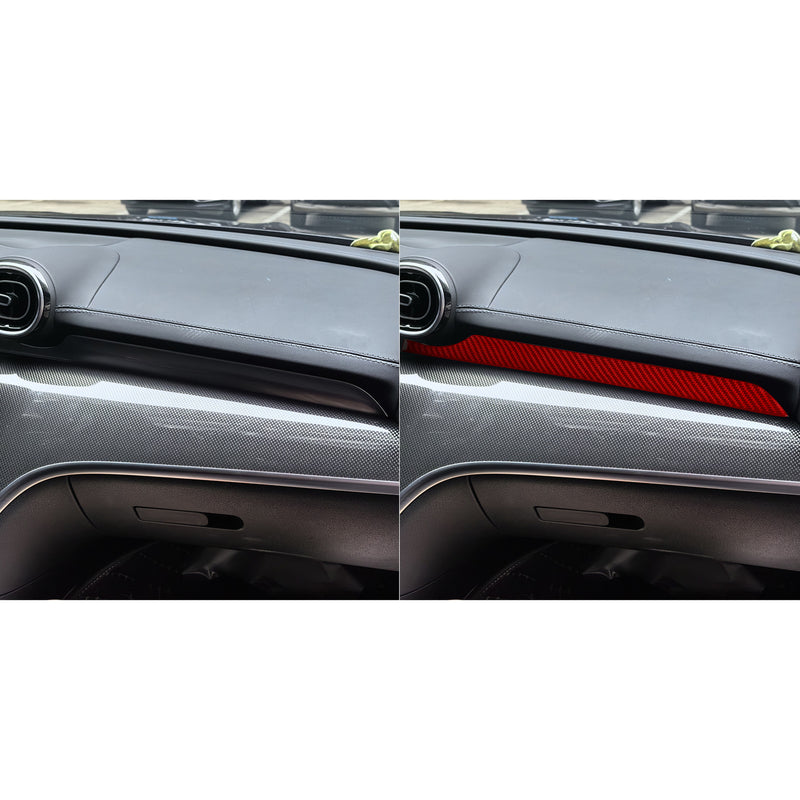 WXZOS Genuine Carbon Fiber ‌Passenger Side Dash Trim for Benz W206 C-class 2022-2024