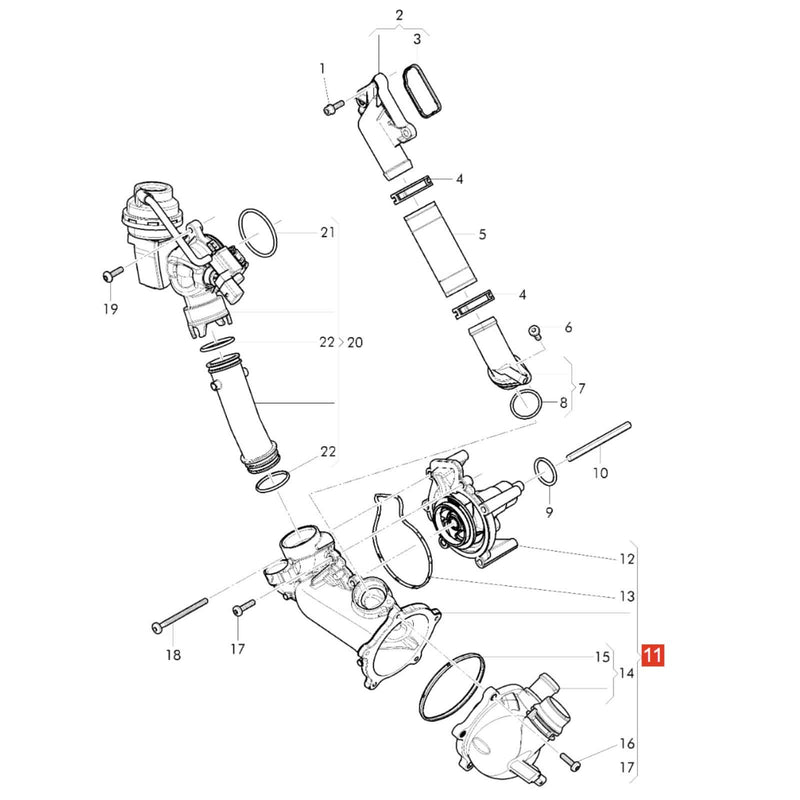 Engine Coolant Water Pump for Bentley Flying Spur V8 4.0T 2014-2018