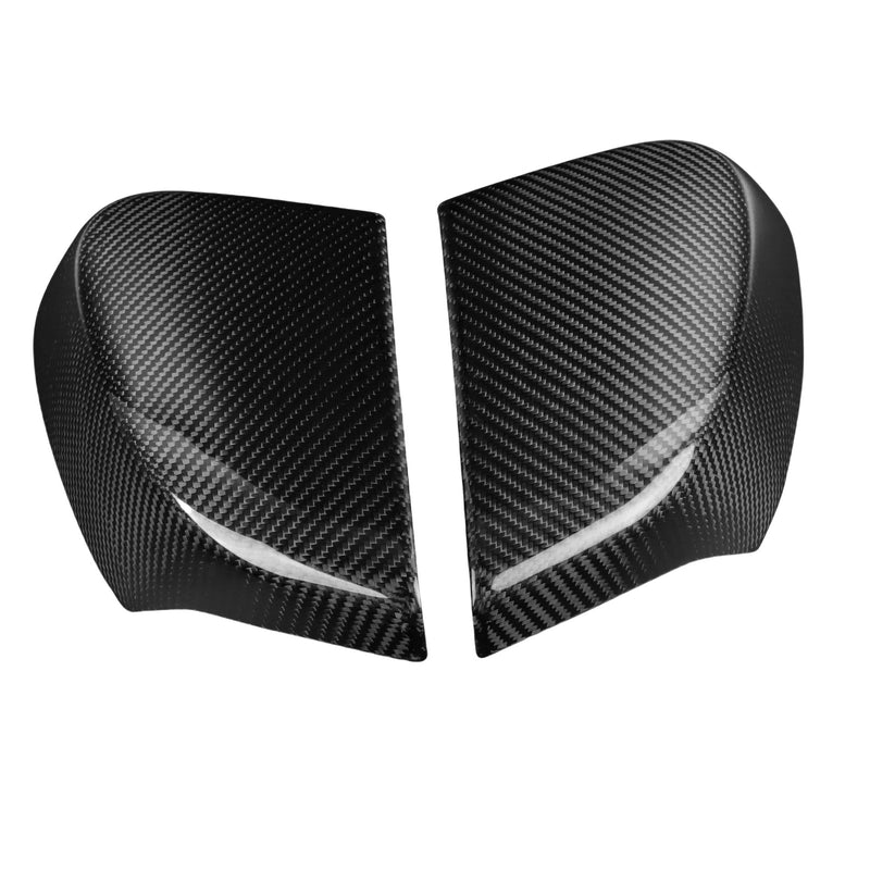 WXZOS Dry Carbon Fiber Side View Wing Mirrors Trim for Chevrolet Corvette C8 2020-2025