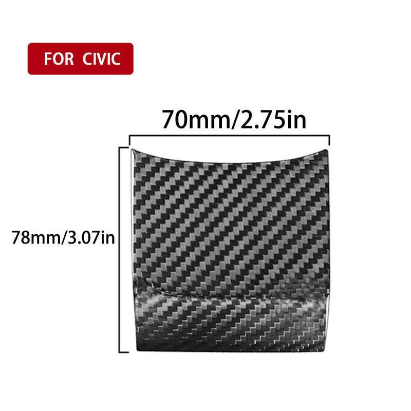 Car Genuine Carbon Fiber Gear Shift Knob Panel Trim for Honda Civic (MT) 2016-20